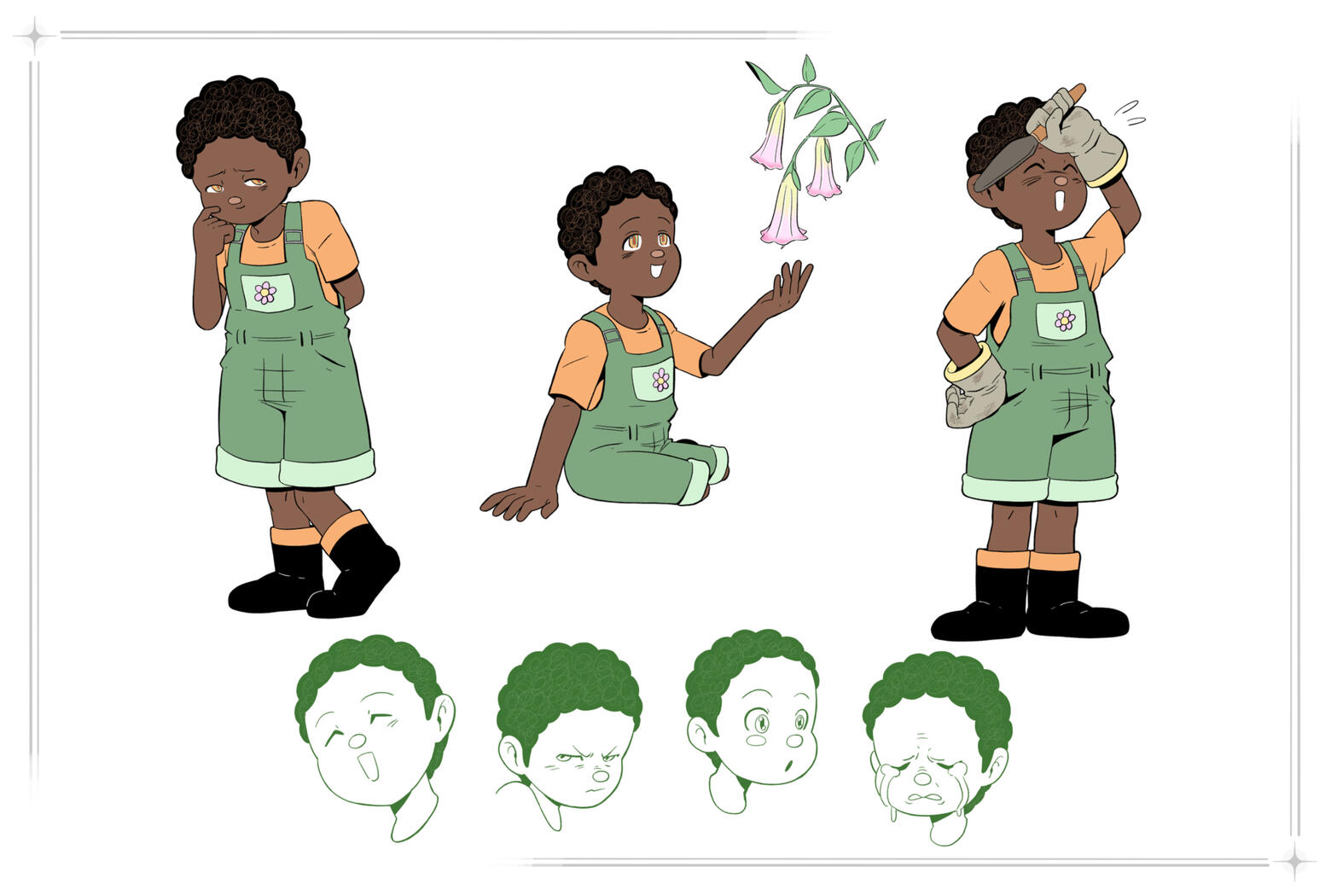 L's Pose + Expression Sheet
